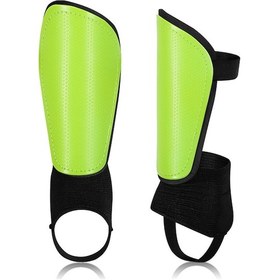 Resim Yeşil Ayak Bileği Koruyuculu Ve Ayarlanabilir Askılı Futbol Tekmelik Çocuklar İçin Futbol Koruyucu Ekipman Yeşil 