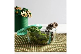 Resim Feyza Design Iki Bölmeli Cam Kahvaltılık Saklama Kabı Seti, 785 Ml, Pratik ve Şık Tasarım 