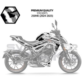 Resim Cfmoto Nk250 Kaplama Sticker Air Brush Motor Kaplama Modeli Hazır Kit 2024-2025 Model Uyumlu Gri 