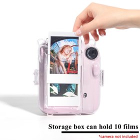 Resim Mini 12 Stil Şeffaf PVC Kamera Çantası, Gökkuşağı Omuz Askısı, Fotoğraf Saklama Çantası ve Çıkarılabilir Omuz Askısı - Kamera Olmadan Dayanıklı Sert Kabuk Koruyucu Kılıf 