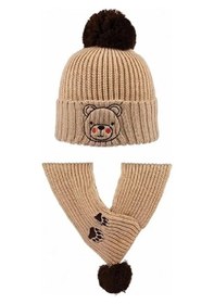 Resim Veraye Socks L Atkı Bere Takim 4-8 Yaş Erkek Çocuk Krem Krem 