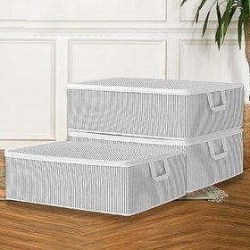 Resim Meleni Home 3'lü Çekyat Baza Tipi Yastık Kıyafet Saklama Hurcu - Baza Altı Düzenleyici Hurç 50 x 30 x 22 cm 