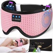 Resim Lc-Dolida 3D Uyku Maskesi - Bluetooth Kablosuz Müzik - Klasik Pembe 