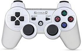 Resim Kontorland P3G - PS3/PC Uyumlu Titreşimli Kablosuz Oyun Kolu GamePad (Gümüş) 