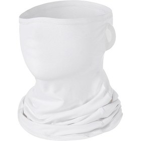 Resim Butu Güneş Geçirmez Anti-Uv Nefes Alabilir Yüz Boyun Körüğü Noktalı Beyaz 