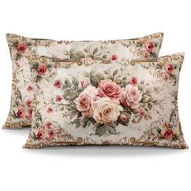 Resim 2 Adet Kısa Peluş Bel Yastık Kılıfı, İncelikli Tasarlanmış, Koltuk veya Koltuk Dekorasyonu İçin Uygun, 30.48X50.8 cm Ölçüsünde, Tek Taraflı Baskı ile, Yastık Çekirdeği Dahil Değil, Model HHPLOK90PA255. 
