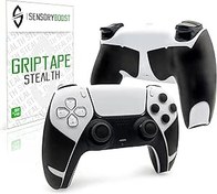 Resim SensoryBoost PS5 DualSense Controller için Grip Bant Seti, Kaymaz Çıkartma, Ter Emici, Kaymaz, Uzun Ömürlü ve Ultra İnce (0,5 mm) - Playstation Oyun Aksesuarı, Siyah 