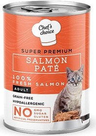 Resim Chefs Choice Pate Somonlu Tahılsız Yetişkin Kedi Konservesi 24 Adet 400 Gr 242-20011.04 