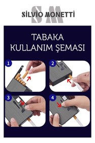 Resim Silvio Monetti Usb Şarjlı Çakmaklı Mentollü Sigara Tabakası - Tbkmentolr02 