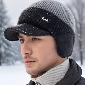 Resim Erkek Termal Örgü Şapka - Fleece Astarlı Kışlık Başlık, Ayarlanabilir Toka Kapatma, Hafif Sıcak Kulak Koruması, Açık Hava Sporları ve Soğuk Hava İçin Uygun, Mevsimsel Başlık, Kabartmalı Dokulu, Rahat Uygunluk, Aktif Yaşam Tarzı, 4 Renk: Deniz Mavisi/Siyah/Beyaz/Gri, Kışlık Başlık | Kabartmalı Dokulu Şapka | Hafif Başlık, Kışlık Giyim 