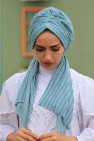Resim Sahra Şal Dünyası Tasarım Bone Sakallı Su Yeşili 
