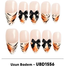 Resim 10'lu Ten Uzun Badem Ubd1556 Tekrar Kullanılabilir El Yapımı Protez Takma Tırnak Xs 