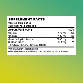 Resim Creatine Hydrochloride - 166 Servis / Lemon Lime 