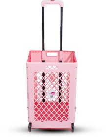 Resim Rafiste Katlanabilir Pazar Arabası Pembe 