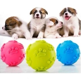 Resim Strongart Köpek Isırma Topu Pati Desenli Küçük 