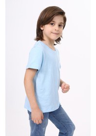 Resim Toontoy Kids Toontoy Erkek Çocuk Nakışlı Tişört Mavi 