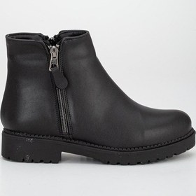 Resim Bağsız Fermuar Aksesuarlı Siyah Kadın Günlük Bot-2663-siyah Siyah 