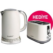 Resim Berghoff Gem Concept 1.7 Litre Vanilya Krem Rengi Retro Su Isiticisi Ve Ekmek Kizartma Maki 