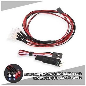 Resim Flybuy Sistemi Seti Rc Mufunye Led Kontrolcülü Kırmızı Işık Beyaz Aydınlatma Araç 4 2 2 1/8 1/10 - Ww 