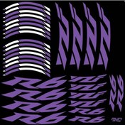 Resim Yamaha Yzf R6 Mor Jant Şeridi Sticker Çok Renkli 