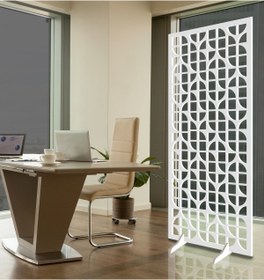 Resim Liar Dekor Liar Ahşap Seperatör (Paravan) - KSP-73 - (18 mm) - (85 cm x 210 cm) - (Beyaz) 