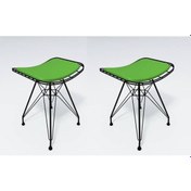 Resim Knsz kafes tel sandalyesi taburesi 2 li mutlu syhyşl ofis cafe bahçe mutfak 