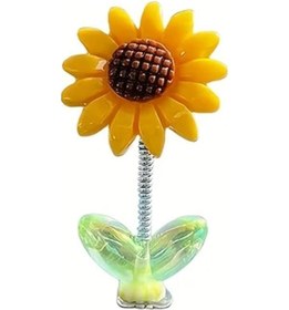 Resim Fochsia Ayçiçeği Araç İçi Dekorasyonu Kaydırmaz Sallanan Başlık Oto Aksesuarı 