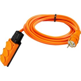 Resim 3x1,5 Pur Kablo 3mt + 3'lü Kauçuk Grup Priz + Fiş Monofaze 3 M 