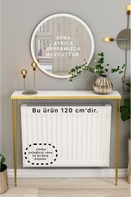 Resim TALAŞTOZUM 120cm Gold Beyaz Petek Üstü Raf Dresuar 