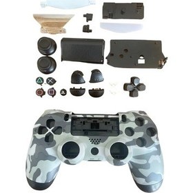 Resim Yues PS4 Dualshock Uyumlu Kasa Joystick V1 Full Kasa Tuş Takımı Kamuflaj 