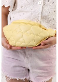 Resim İcone Bag Icone Çocuk Kalp Kapitone Detaylı Bel Çantası Sarı 