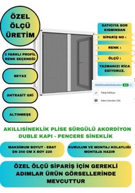 Resim Plise Pileli Akordiyon Duble Kapı Pencere Sineklik 240x240 