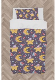 Resim Mekta Home Bebek Ve Çocuk Odası Şapkalı Yıldız Ve Ay Desenli Nevresim Takımı 
