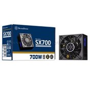 Resim Silverstone 700W 80+ Platinum Tam Modüler SFX-L Aktif PFC Güç Kaynağı (SST-SX700-LPT-V1.1) 