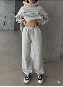 Resim 3 İplik Şardonlu Lastik Paça Eşofman Gri P510439 Gri 