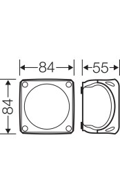 Resim DK 0100 G IP 66 Kablo Bağlantı Buatı 84 x 84 x 55 (1 Adet) 