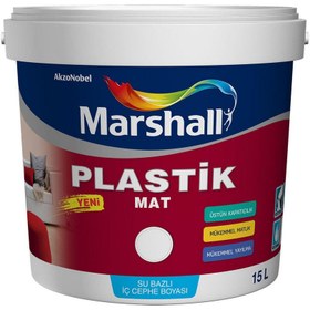 Resim Marshall Siyah 2,5 Litre Plastik Mat Silinebilir İç Cephe Boyası (MARSHALL.5600530) 
