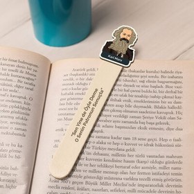 Resim Karl Marx Esprili Çubuk Kitap Ayracı 