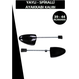 Resim Dopar Bağcık + Comfy Yaylı Erkek Siyah Ayakkabı Kalıbı (39-44) 