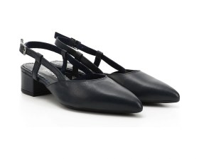 Resim Gönderi R Kadın Lacivert Antik Kalın Topuklu Arkası Açık Hakiki Deri Ayakkabı Gyza13424257 Lacivert 