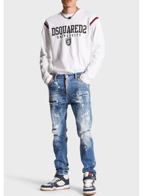 Resim Dsquared2 Erkek Kot Pantolon S74lb1443 S30789 470 Lacivert 