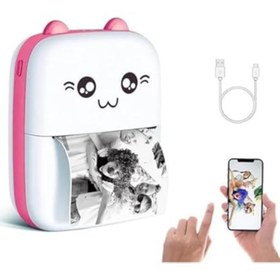 Resim Pembe Termal Cep Yazıcısı Mini Printer 