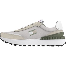 Resim Tommy Hilfiger Erkek Marka Logolu Geri Dönüştürülmüş Polyster Üst Kısımlı Kauçuk Ve Doğal Kauçuk Kaplamalı Dış Tab 