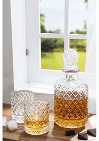Resim Glamis Şiler Model Lüx Karaf 2 Bardaklı Set 