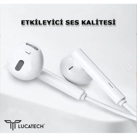 Resim Lucatech Samsung A72 / A73 / A53 / A33 / A32 / M23 / M33 / S20 / S21 / S22 / S23 Uyumlu Type-c Kulaklık 