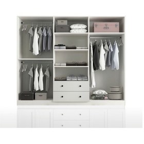 Resim Side 6 Kapak 2 Çekmece Mega Gardırop Beyaz 