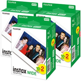 Resim Fujifilm Instax Wide 20'li Film 60 Poz 3'lü Set 
