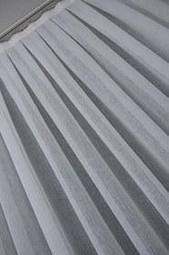Resim Ev Depo Home Taç Kumlu Keten Tül Perde 1/3 Sık Pile Tek Kanat TACKMLKTNSIK, Ekru, 220 x 250 