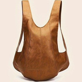 Resim Retro tasarım sırt çantası, minimalist pazar çantası, gezgin çanta, açık hava seyahatleri için şık motosiklet çantası, okul 