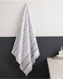 Resim Madame Coco Guamod Pamuklu Banyo Havlusu - Beyaz/gri - 75x150 Cm 8684427190661 Beyaz 